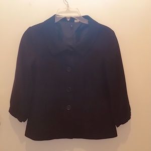 H&M black jacket with 3/4 length sleeves size 8